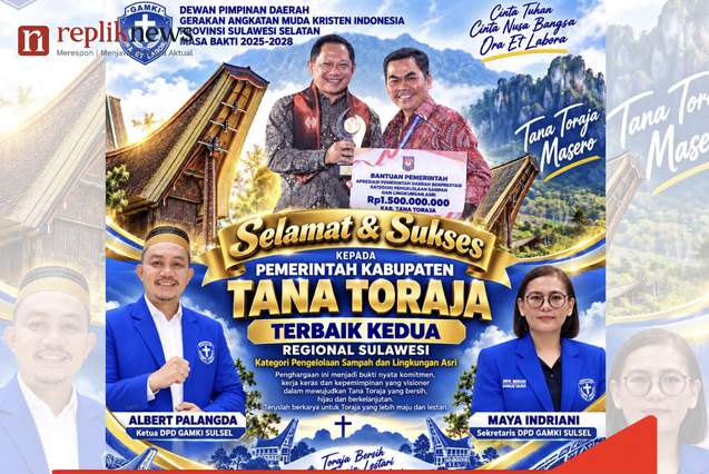 GAMKI Sulsel Apresiasi Keberhasilan Tana Toraja Raih Terbaik Kedua Pengelolaan Sampah Se-Sulawesi