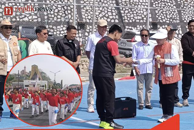 Erni Yetti Berikan Support dan Motivasi bagi Tim Marching Band MBTS SD Kristen Makale 1 Tampil di Makassar