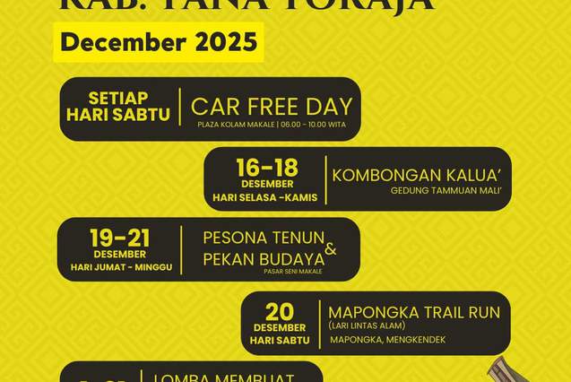 Tana Toraja Suguhkan Ragam Event Budaya dan Olahraga Sepanjang Desember 2025