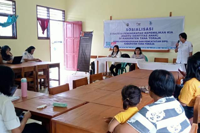 Dukcapil Tana Toraja bersama YesMa Sosialisasi Pentingnya Kartu Identitas Anak